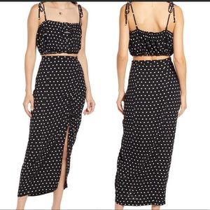 Free People polka dot set size 6